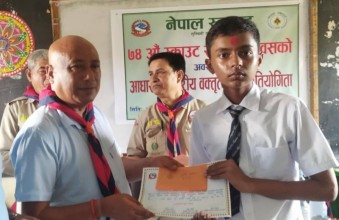 परासीमा वक्तित्व कला प्रतियोगिता गरी  ७४ औँ  स्काउट स्थापना दिवस मनायो