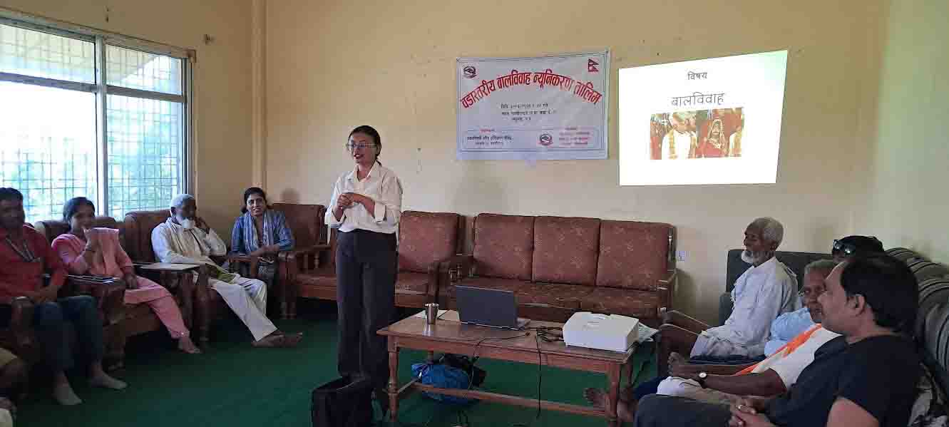 पाल्हीनन्दनमा बालविवाह न्यूनीकरण सम्बन्धी दुई दिने तालिम सम्पन्न